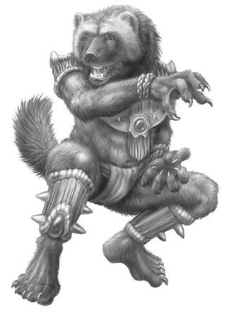 Wolverine warrior by Laura Jennings,from the role playing card game